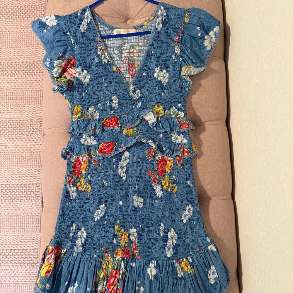 LoveShackFancy Floral Blue Dress